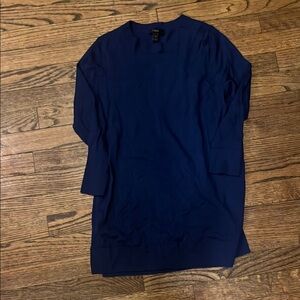 Navy Blue Long Sleeve Sweater